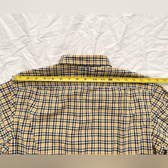 Banana Republic Mens Plaid Button Shirt | Camden Fit | Size M | Navy & Yellow - Picture 9 of 14